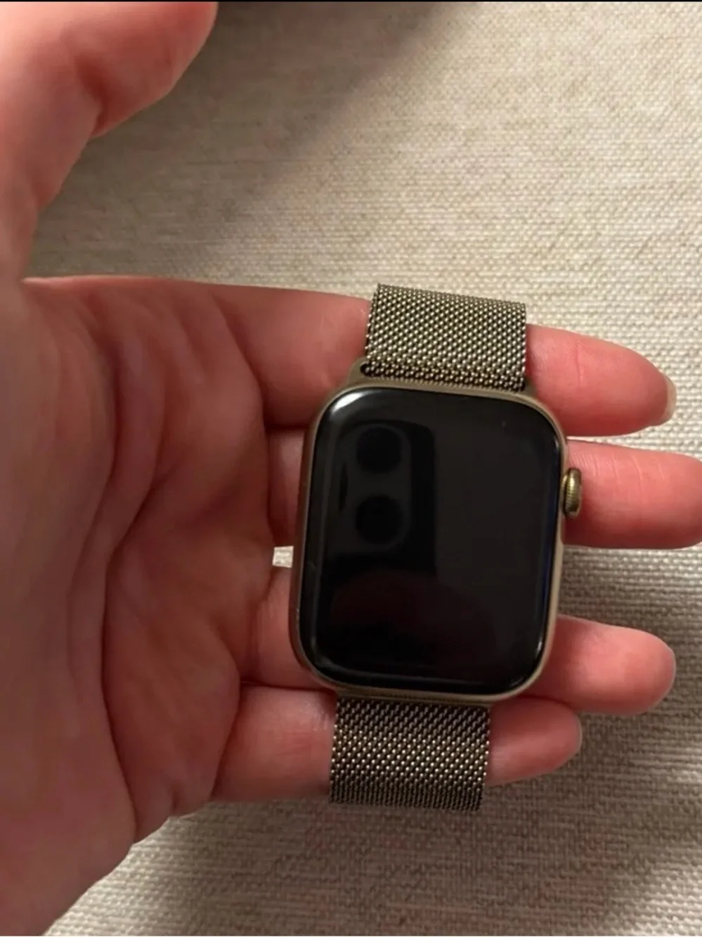 Smartwatch with Metallic Mesh Band - Gray